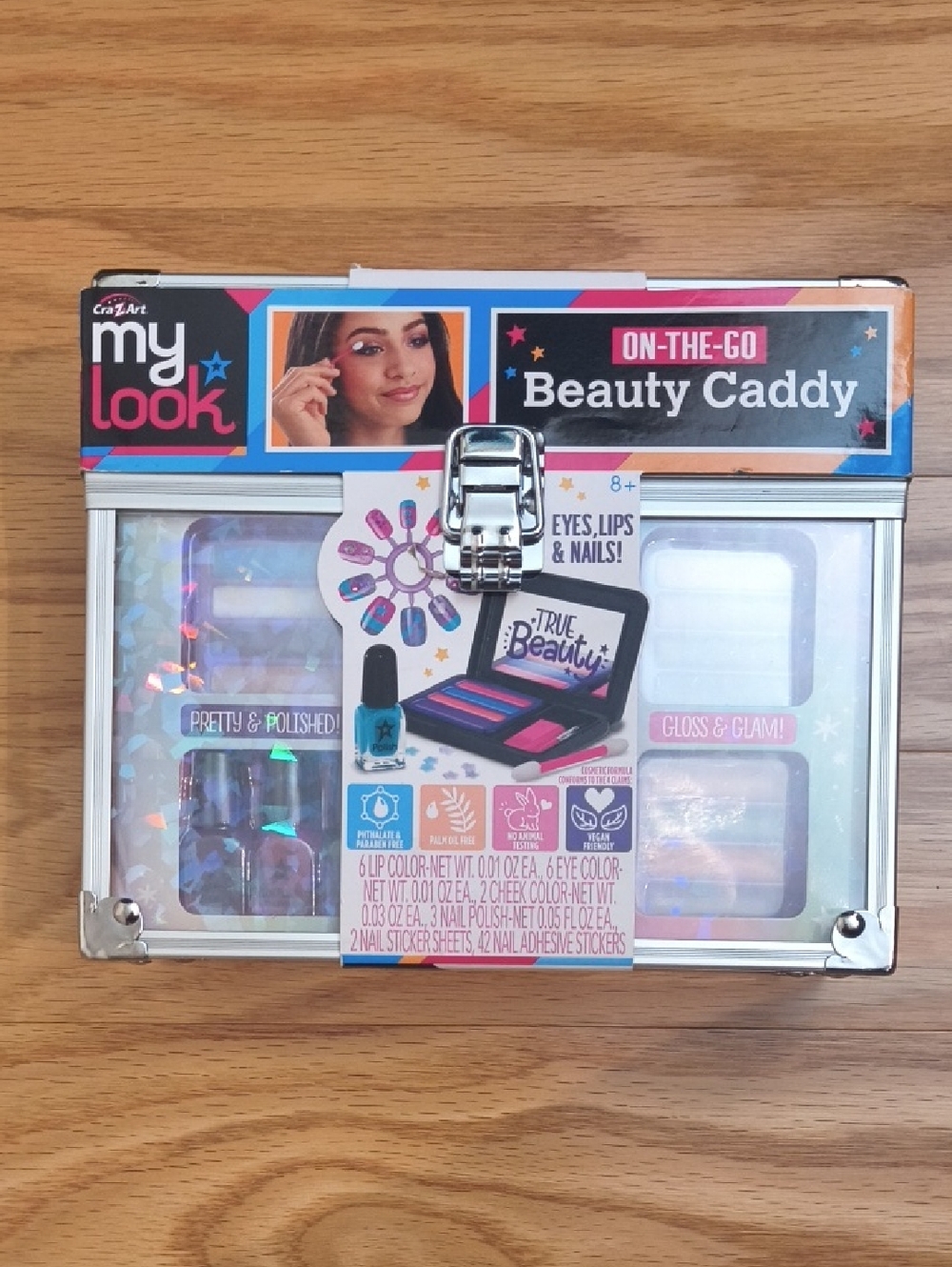 Cra-Z-Art My Look On-The-Go Beauty Caddy - Silver Case with Holographic Panels